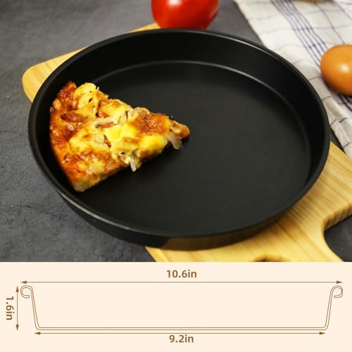 10 Inch Deep Dish Pizza Pan, Aluminum Pizza Pan for Oven, Thicken