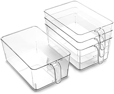 BINO l Plastic Storage Bins l THE HOLDER COLLECTION l 4-Pack, Large