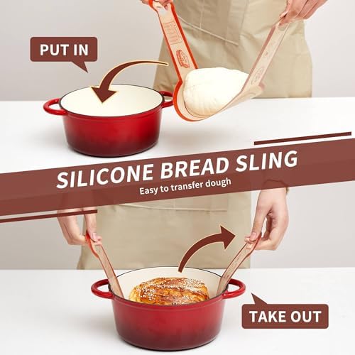Silicone Bread Sling, 2 Pack, for Dutch Oven