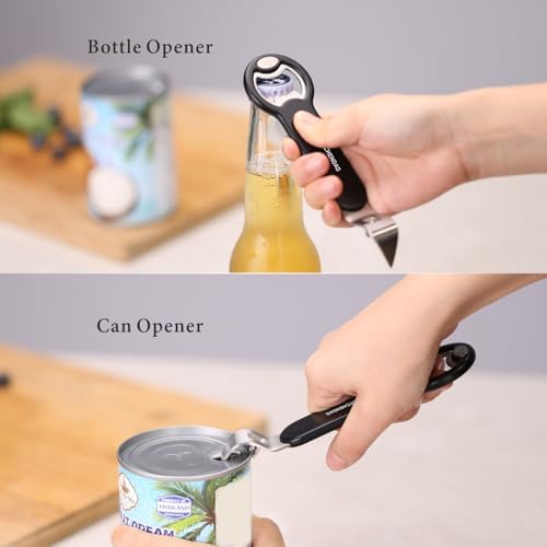 KITCHENDAO Magnetic Bottle and Can Opener for Refrigerator, Stainless