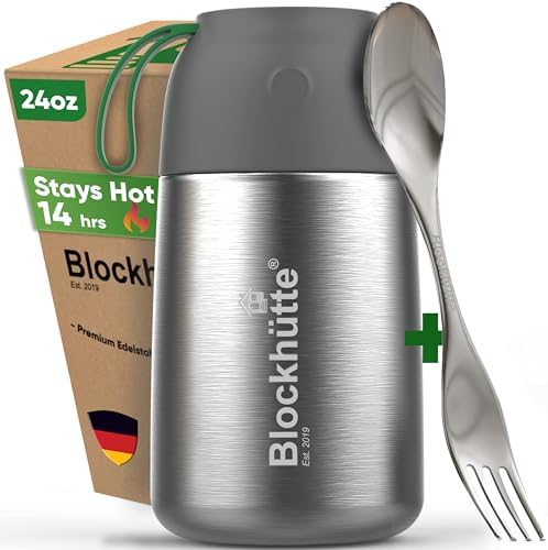Blockhütte Food Thermo for Adults - 24 oz | Wide Mouth Thermo for Soup