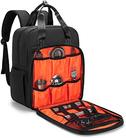 CURMIO Bartender Kits Backpack with Padded Compartments for Bar Tools