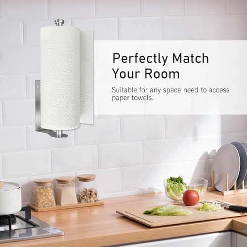SetSail Silver Under Cabinet Paper Towel Holder