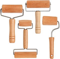 AVLA 4 Pack Wood Pastry Pizza Roller, Non Stick Wooden Rolling Pin for