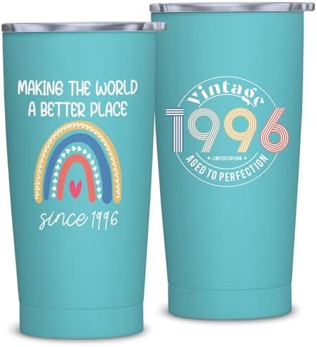 30th Birthday Gifts for Women, 1996 Birthday Tumbler 20oz
