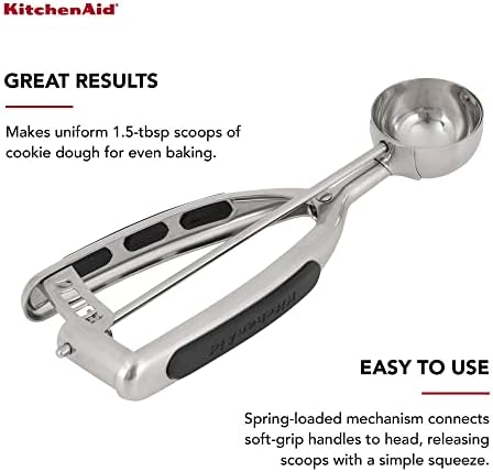 KitchenAid Cookie Dough Scoop Set, Set Of 3, Black