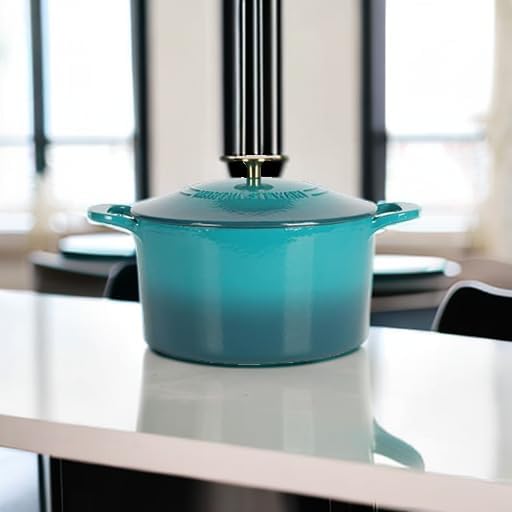 Martha Stewart Gatwick 7-Quart Enamel Cast Iron Dutch Oven – Emerald Ombre - Image 5