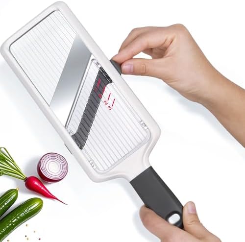 Mandoline Slicer for Kitchen, Adjustable Stainless Steel Blade