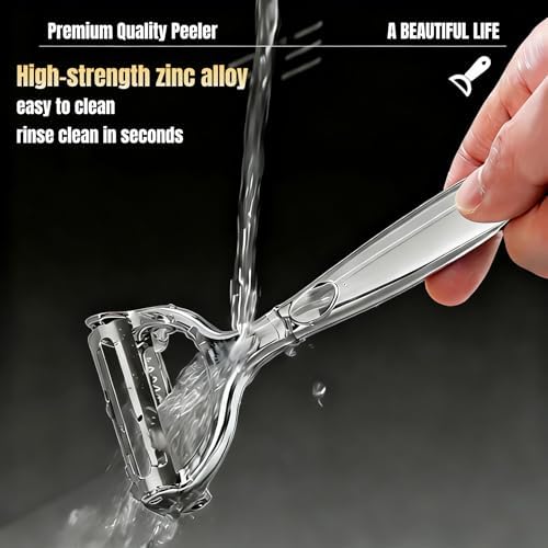 2-in-1 Multifunction Vegetable Peeler Julienne Peeler, Zinc Alloy