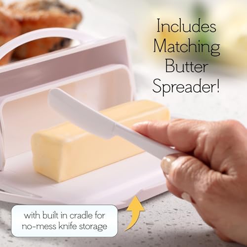 Butterie Flip Top Butter Dish, White
