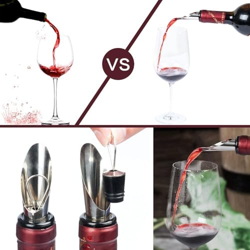 Valentines Day Gifts, 9 PCS Corkscrew Wine Opener Set, Stainless Steel