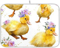 OTVEE Baby Duck Pattern Dish Drying Mat for Kitchen Counter Absorbent
