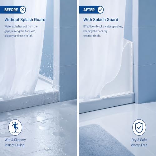 2 Pack 10x10 Inch Shower Splash Guard for Bathtub & Bathroom Sink