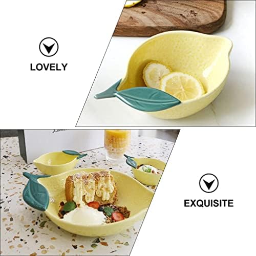 Salad Bowl ceramic Ceramic Salad Bowl Lemon Shape Fruit Bowl Mixing