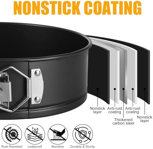 QTLCOHD Round Cake Pan Set for Baking, 7/8/8.5/9.5/10/11 Inch