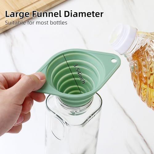 Funnel,6PCs Collapsible Funnel,Small Funnel for Bottles,Jars,and