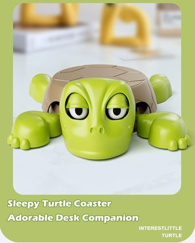 3D Printed Funny Turtle Coaster with Interactive Expression, Cup