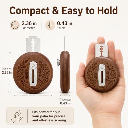 Wood Bread Lame, Bread Cutting Magnetic Retractable Sourdough Scoring