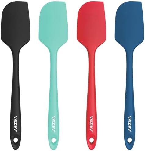 4 Pcs Silicone Spatula, 11.4 In, 600°F Heat Resistant (Multicolor)