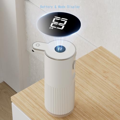 Automatic Soap Dispenser with LED (Battery% & Foam Level), 7000 Uses