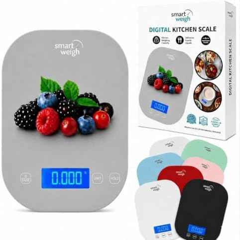 Smart Weigh Gray Digital Food & Kitchen Scale, Calorie Tracking for
