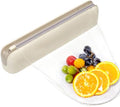 Aluminum Foil & Plastic Wrap Dispenser with Cutter - Easy One-Hand Operation, Space-Saving Kitchen Organizer for Worktops & Cabinets, Magnetic Cling Film Dispenser - Fits 12" Rolls, Latte