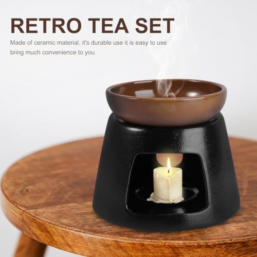 Ceramic Tea Warmer Teapot Heater with Coarse Cup for Tabletop