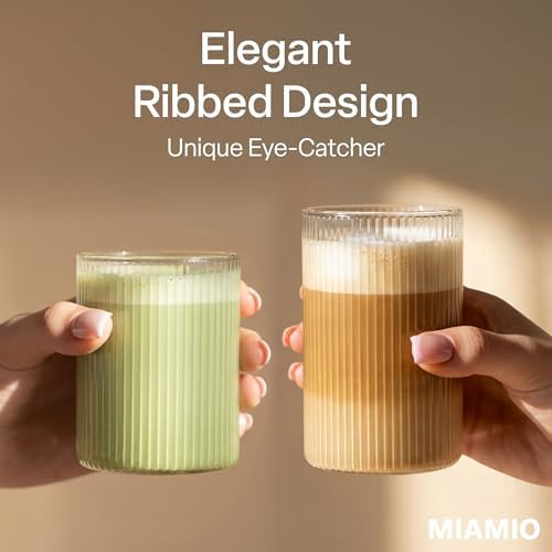 MIAMIO - Drinking Glasses Set of 8 / Water Glasses (9.5 oz) - Senita