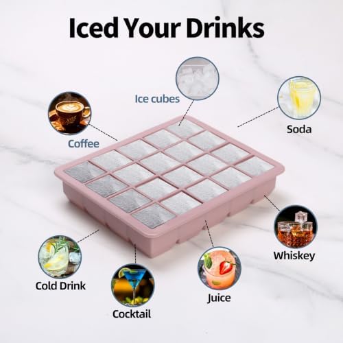 Silicone Ice Cube Tray 4 Pack - EASY RELEASE ice cube tray with lid