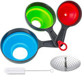 Kalave Canning Funnel with Strainer, Food Grade Silicone Collapsible