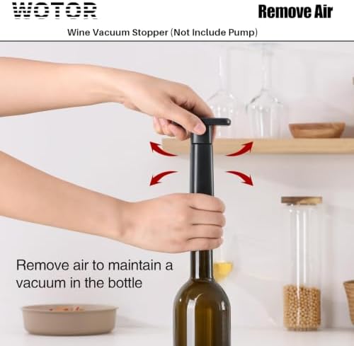 WOTOR Wine Stoppers Vacuum, Silicone Wine Saver & Preserver, 12 Pcs