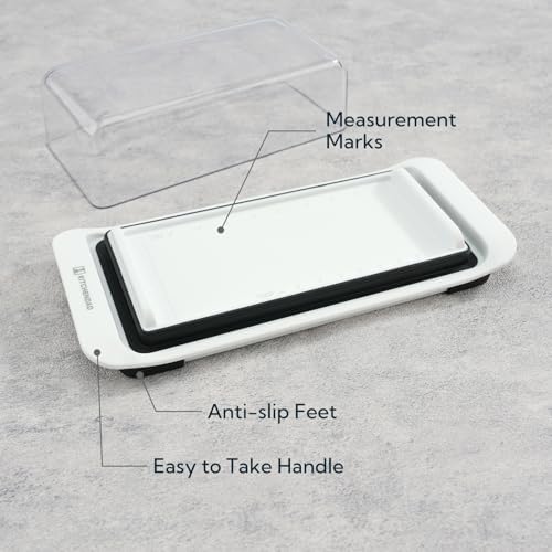 KITCHENDAO Large Airtight Butter Dish with Lid for Countertop and
