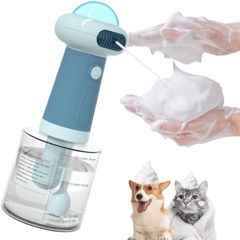 Electric Dog Shampoo Dispenser,IPX7 Cat Shampoo Sprayer,Pet Bath