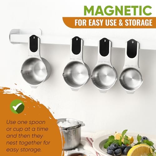 Spring Chef Magnetic Measuring Cups & Spoons Set of 15 with Levelers
