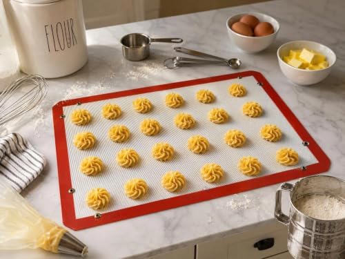Extra Large 23.6"x15.8" Full Size Silicone Baking Mat with Snap Lock
