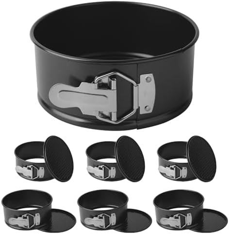 6 Pack 6 Inch Springform Pan for Baking, Nonstick Carbon Steel