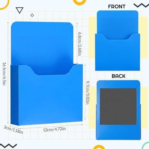 Gilprop 8 Pack Magnetic File Folder Holder for Whiteboard Classroom