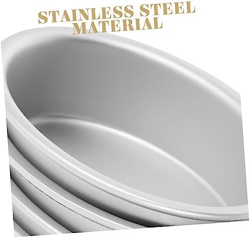 Hemoton 10-piece Oval Cake Mold Set Mini Oval Cheesecake Pans Baking
