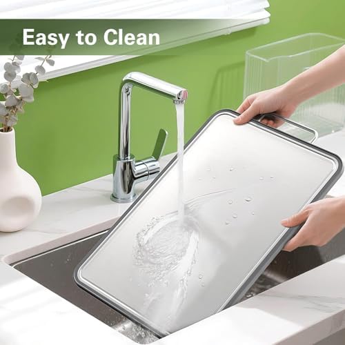 304 Stainless Steel Cutting Board 16''×11'' – Double-Sided Kitchen