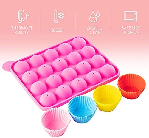 Cake Pop Maker Kit with 2 Silicone Mold Sets with 3 Tier Cake Stand