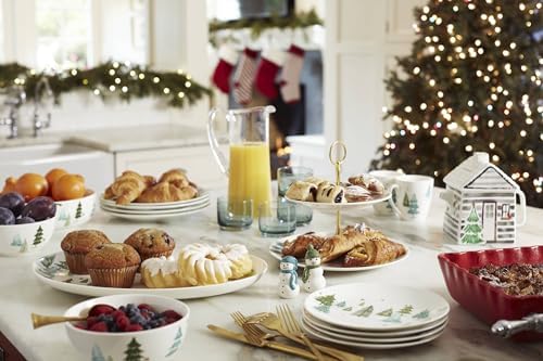 Lenox Balsam Lane Porcelain 2-Tier Christmas Serving Tray