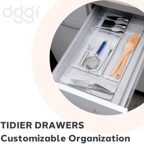 Oggi Clear Drawer Organizer - 3" X 12.5" - Ideal for Organizing