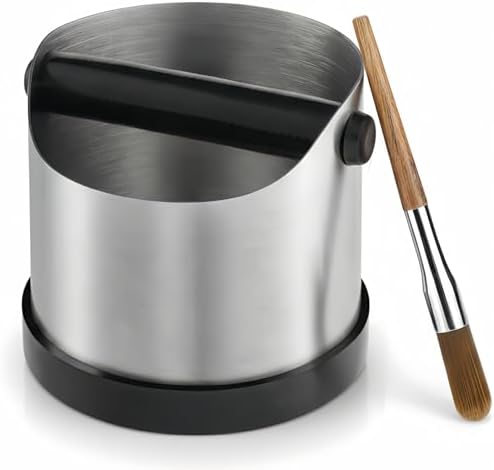 Coffee Grounds Knock Box, Small Stainless Steel Espresso Coffee Knock