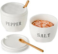 2 Pack Salt and Pepper Bowls Set, Ceramic Salt and Pepper Containers