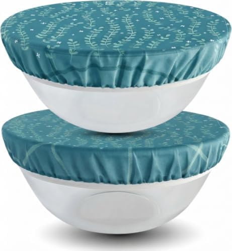 Suptikes Reusable Beeswax Bowl Covers, 2 Pack, Green
