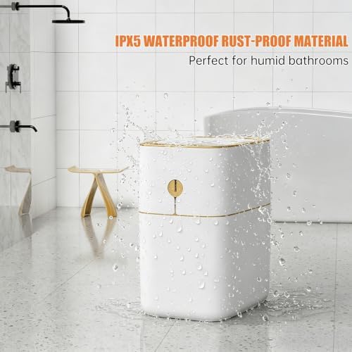 funest 3.6 Gallon Slim Motion Sensor Bathroom Trash Can