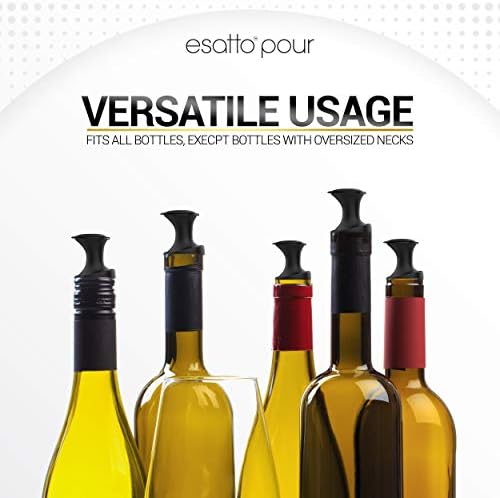 Esatto Pour and Seal, Plastic Bottle Pourers with Built in Lid – Easy