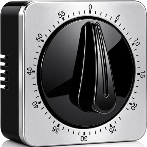 Mechanical Kitchen Timer with Magnetic Backing