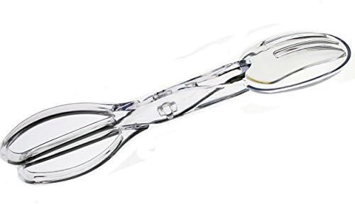 Exquisite Clear Deluxe Plastic Salad Tongs - Premium Quality