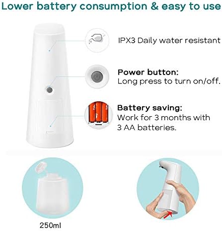 LAOPAO Automatic Hands Free Foaming Soap Dispenser, 240ml Countertop